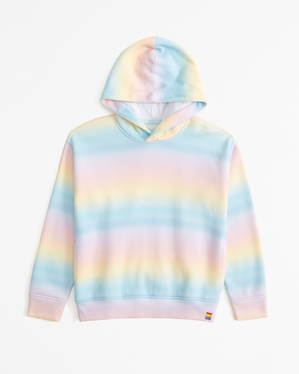 kids pride popover hoodie, Rainbow