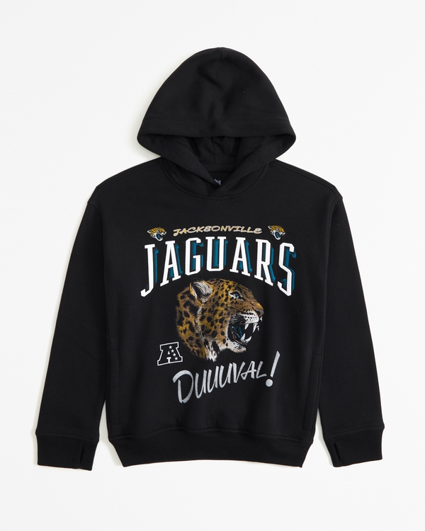 jacksonville jaguars graphic popover hoodie, Black