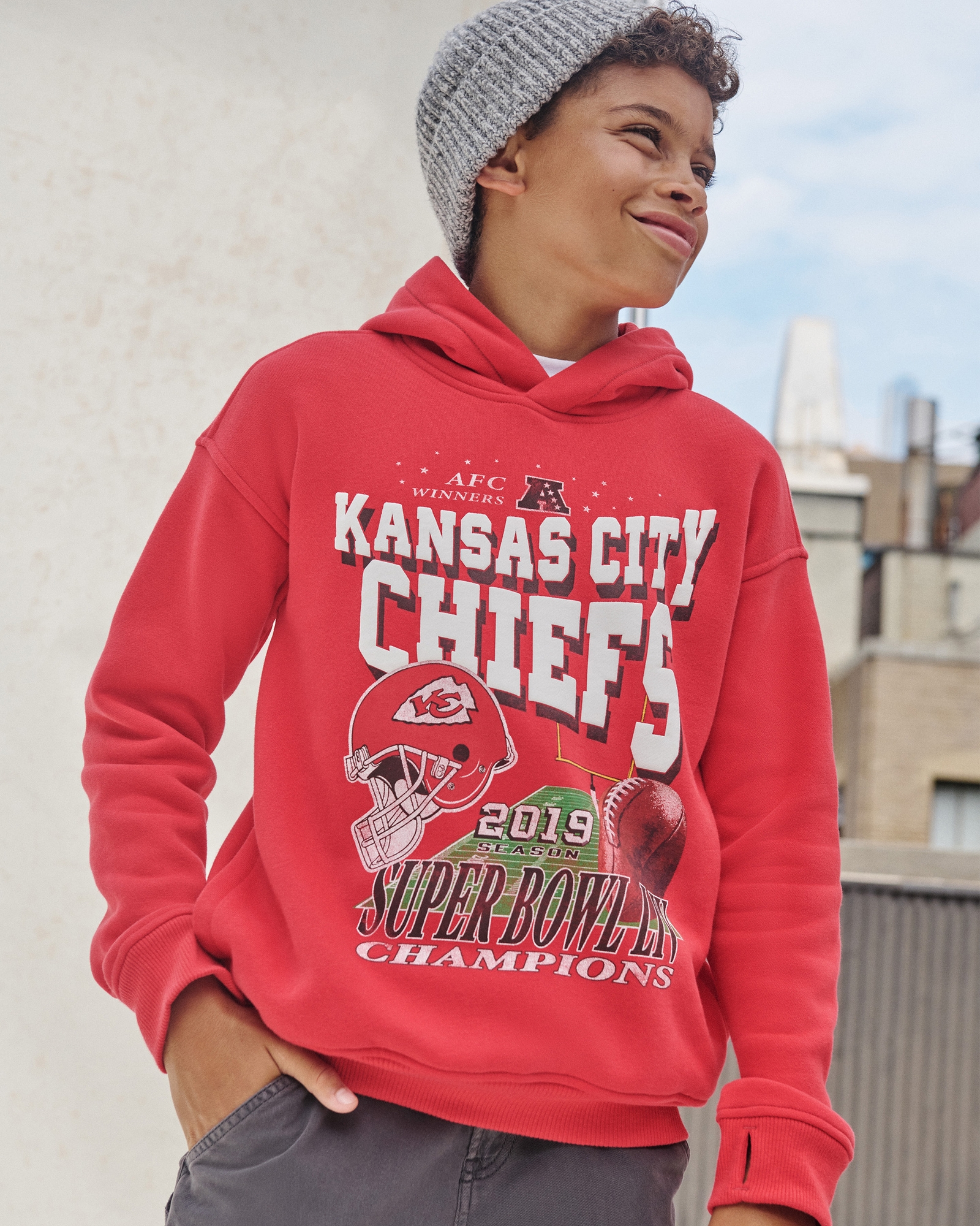 boys new york jets graphic popover hoodie | boys tops