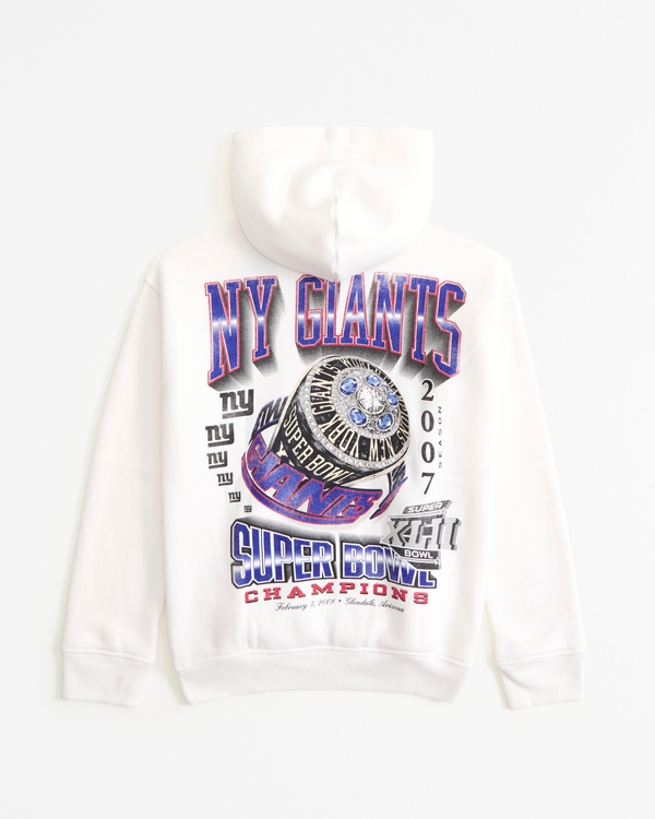 new york giants graphic popover hoodie, Cream - Giants view 2