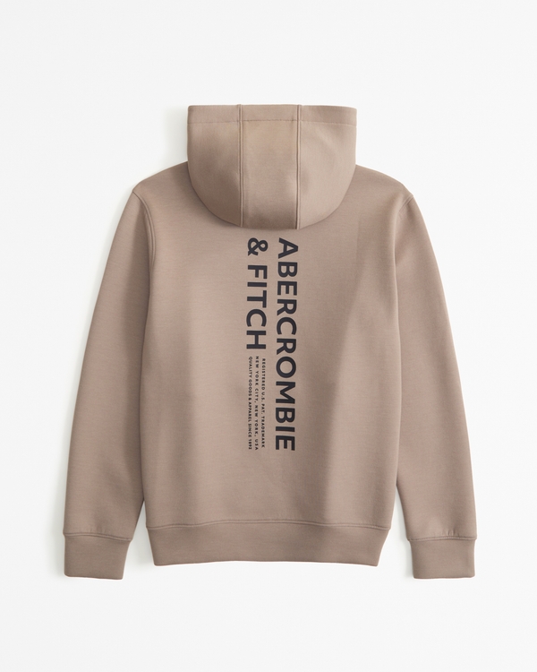 ypb neoknit active logo popover hoodie, Taupe