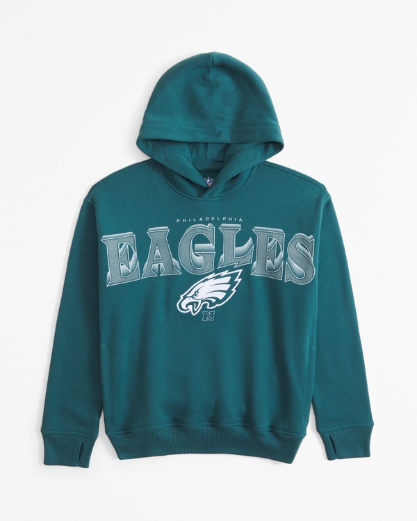 philadelphia eagles graphic popover hoodie, Green