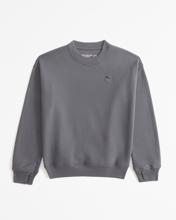 essential icon crew sweatshirt, Grey