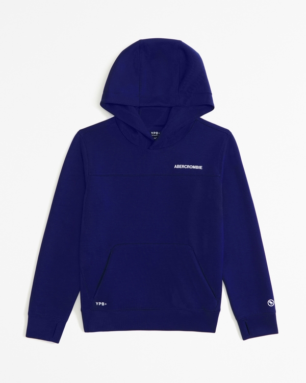 ypb neoknit active logo popover hoodie, Classic Blue