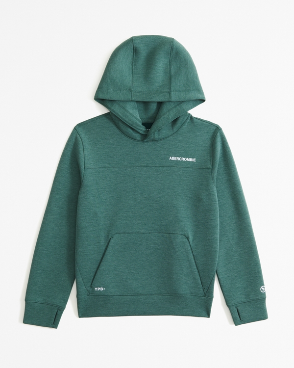 ypb neoknit active logo popover hoodie, Green