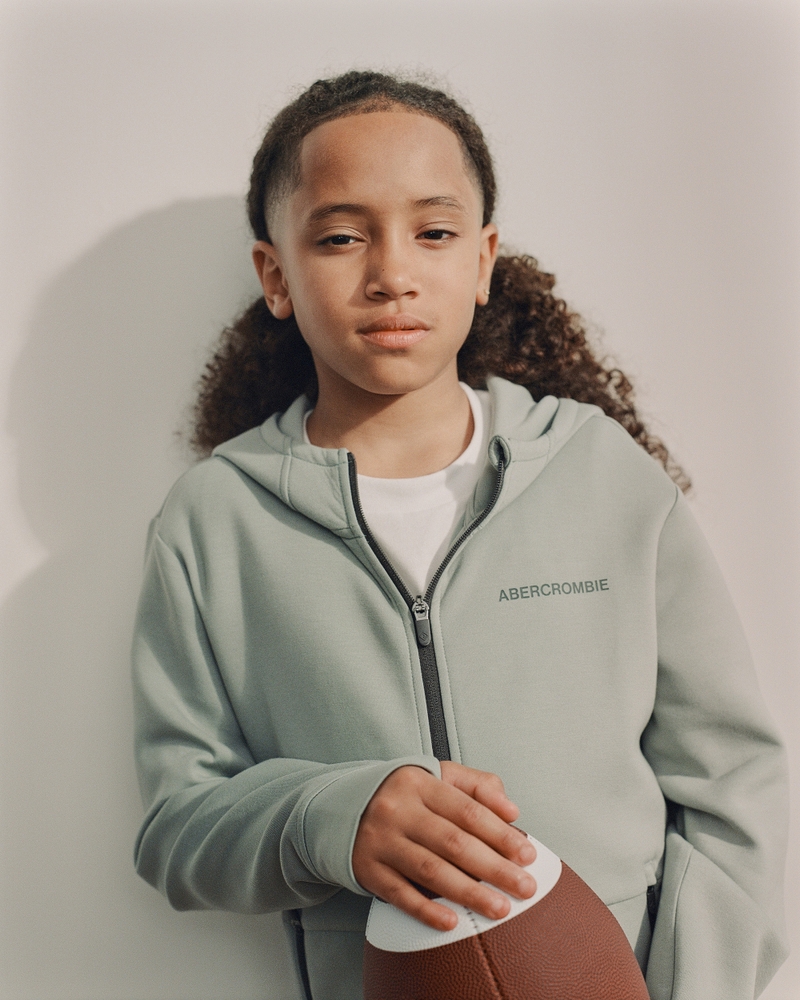 ypb neoknit active logo full-zip hoodie