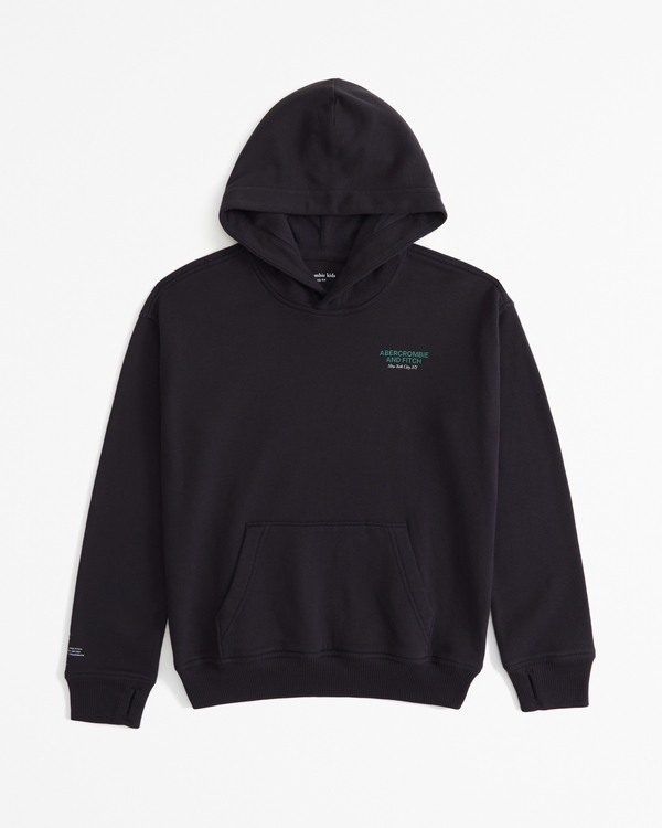 logo popover hoodie, Dark Grey