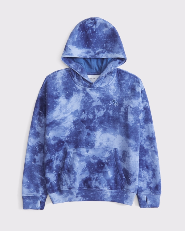 essential icon hoodie, Blue Pattern view 1