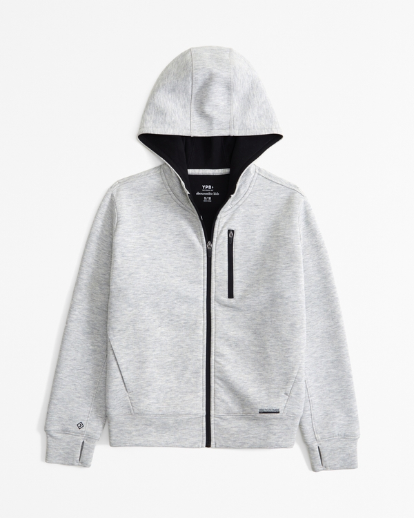 ypb neoknit cozy-lined full-zip hoodie, Light Gray