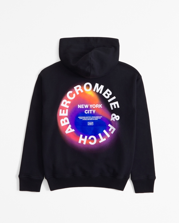 logo popover hoodie, Black view 1