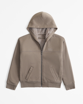 Fur zip up hoodie mens deals