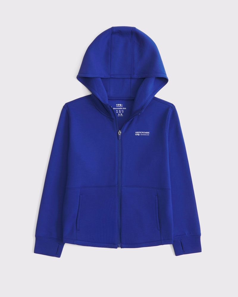 ypb neoknit active logo full-zip hoodie