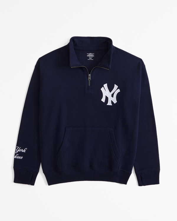 new york yankees quarter-zip sweatshirt, Deep Blue