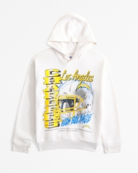 los angeles chargers graphic popover hoodie