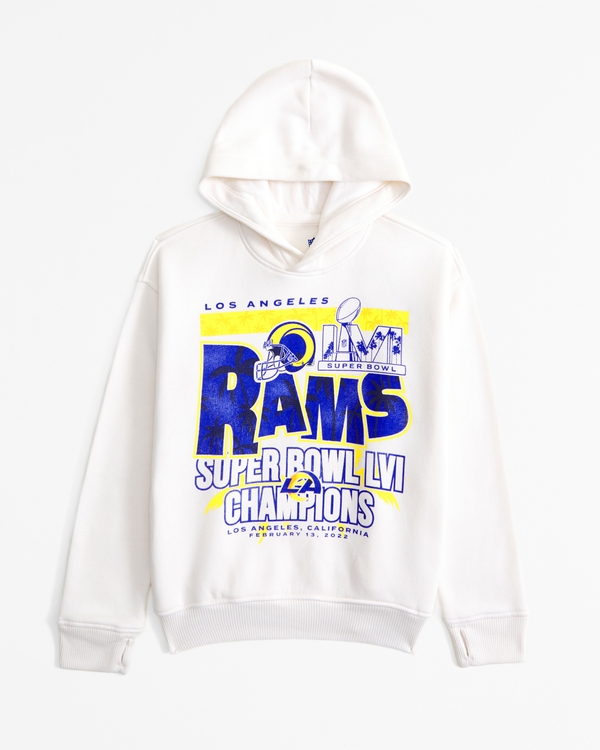 los angeles rams graphic popover hoodie, Cream - Rams view 1