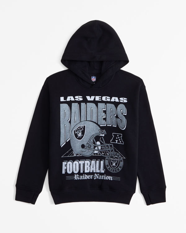 las vegas raiders graphic popover hoodie, Black - Raiders view 1