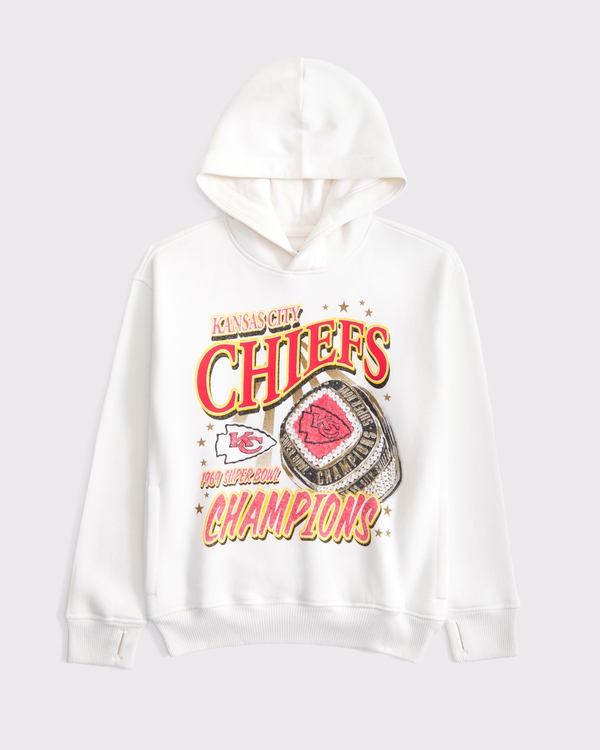 kansas city chiefs graphic popover hoodie, Cream - Chiefs view 2