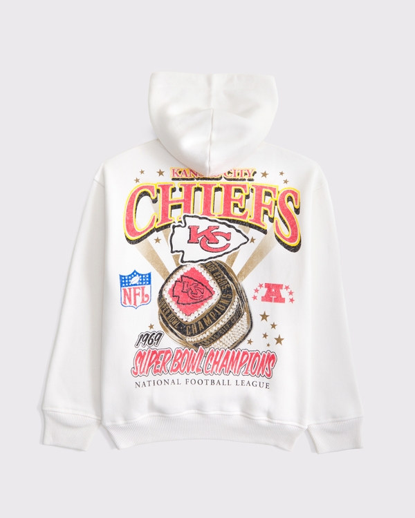 kansas city chiefs graphic popover hoodie, Cream - Chiefs view 1