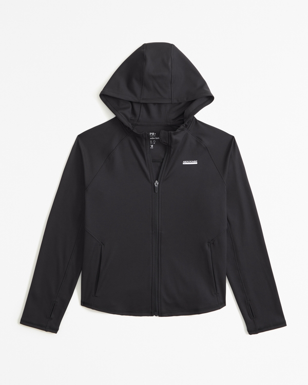 ypb active logo full-zip hoodie, Dark Grey