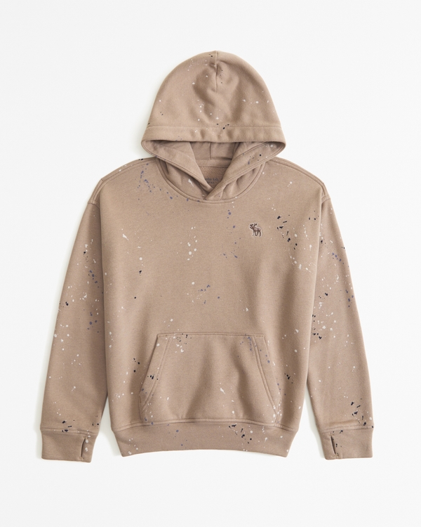 essential icon hoodie, Light Brown