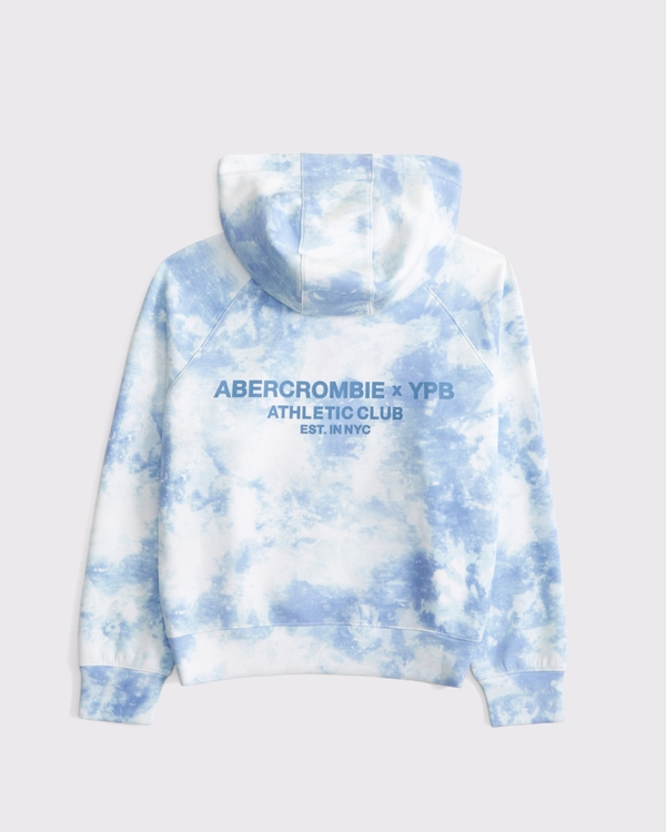 ypb neoknit logo popover hoodie, Blue Dye Pattern view 2