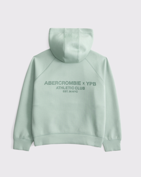 ypb neoknit logo popover hoodie, Light Green view 2