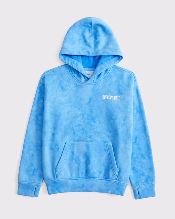 logo popover hoodie, Blue view 2