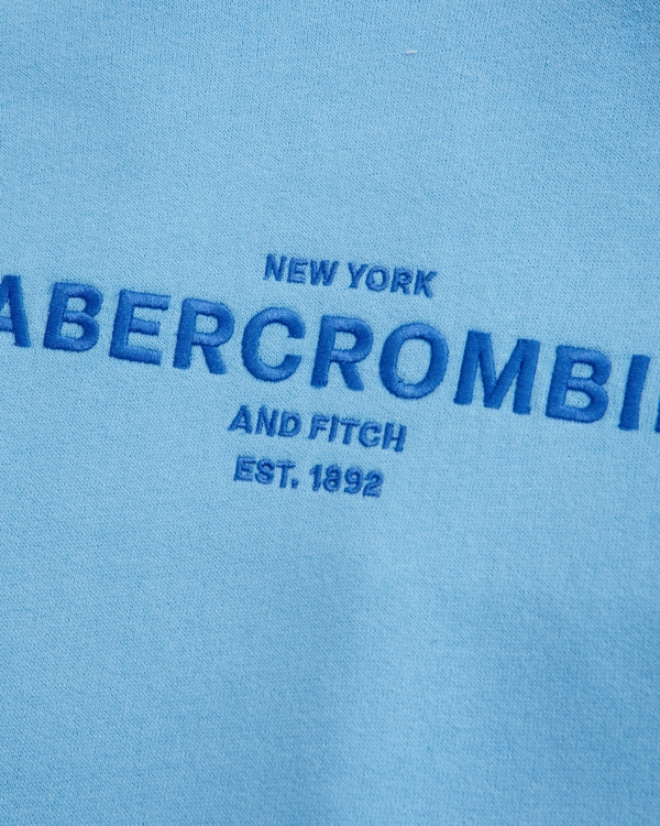 logo crew sweatshirt, Bright Blue view 2