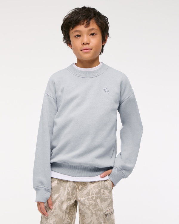 essential icon crew sweatshirt, Gray view 1