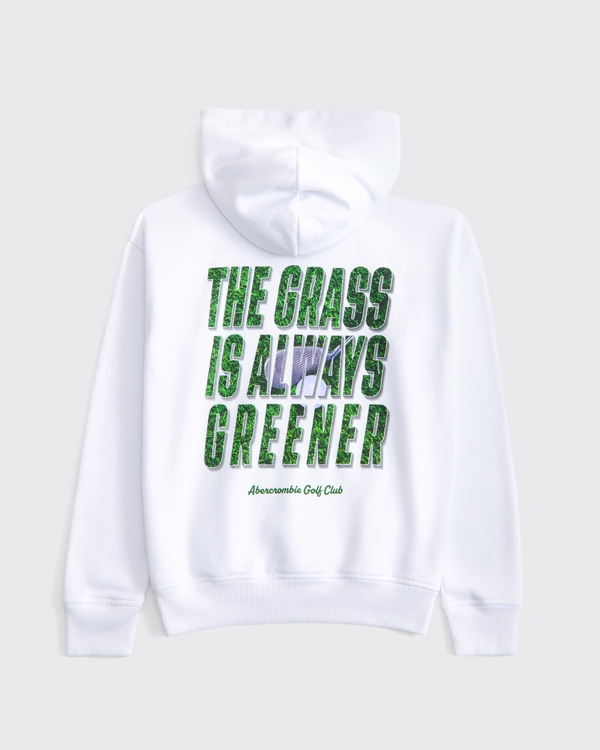 sudadera con capucha sin cierres con imágenes de abercrombie golf club, Blanco view 1