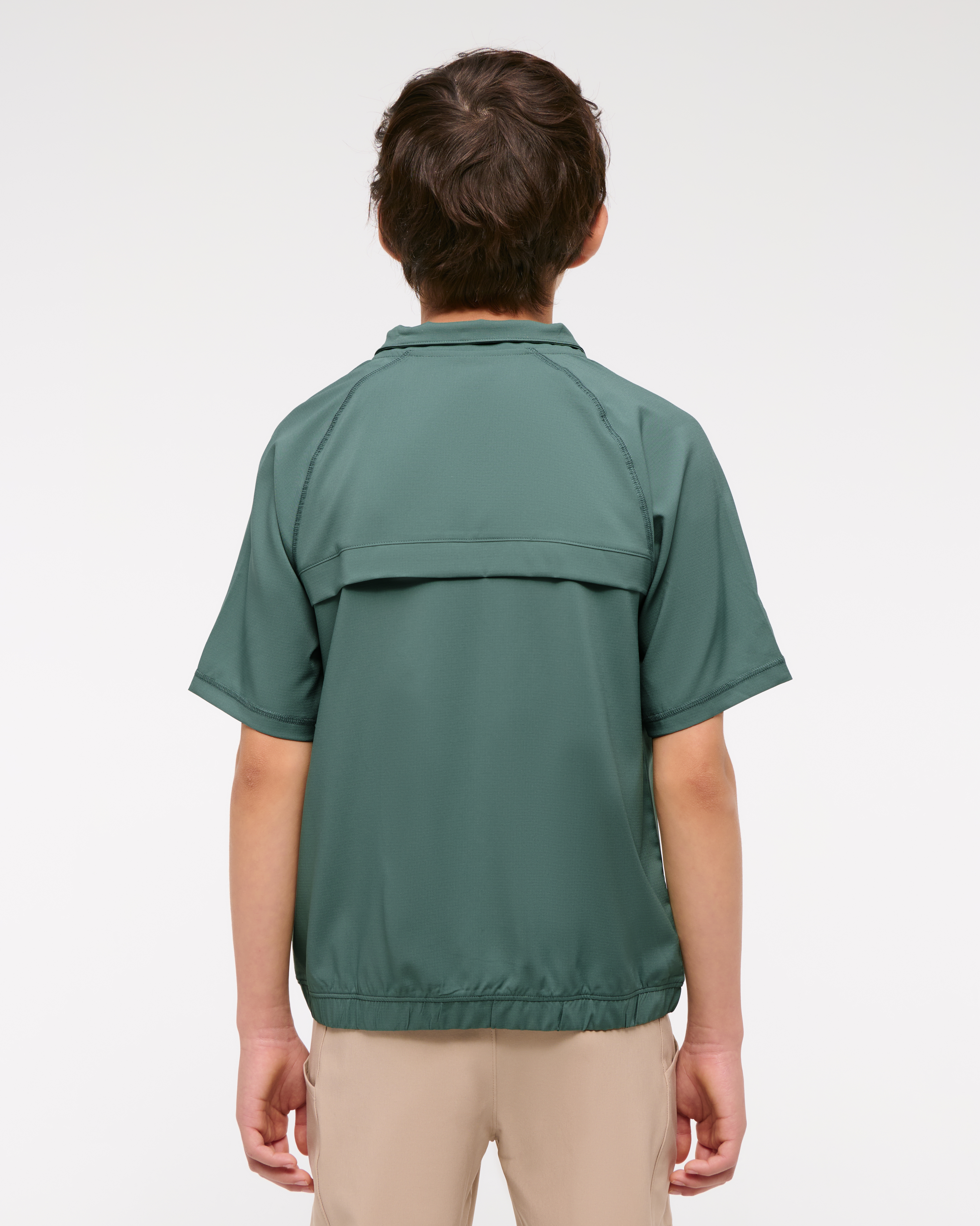 boys abercrombie golf club short-sleeve quarter-zip | boys