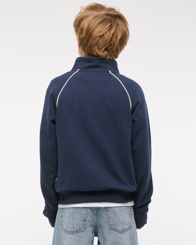 logo fleece full-zip track jacket
