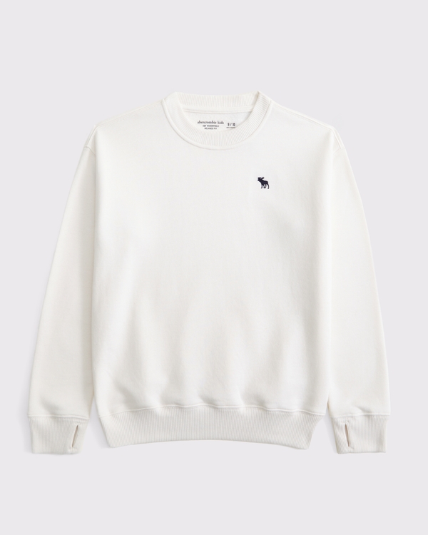 essential icon crew sweatshirt, White view 1