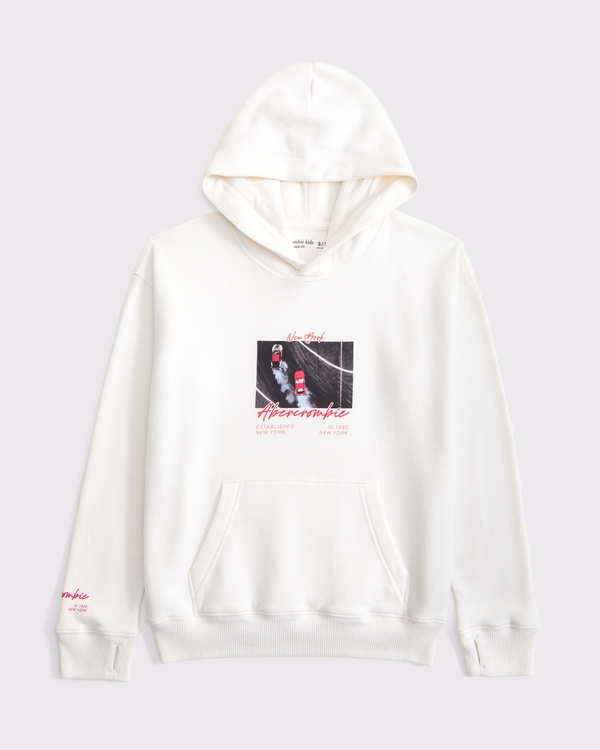 imagery logo popover hoodie, Cream view 1