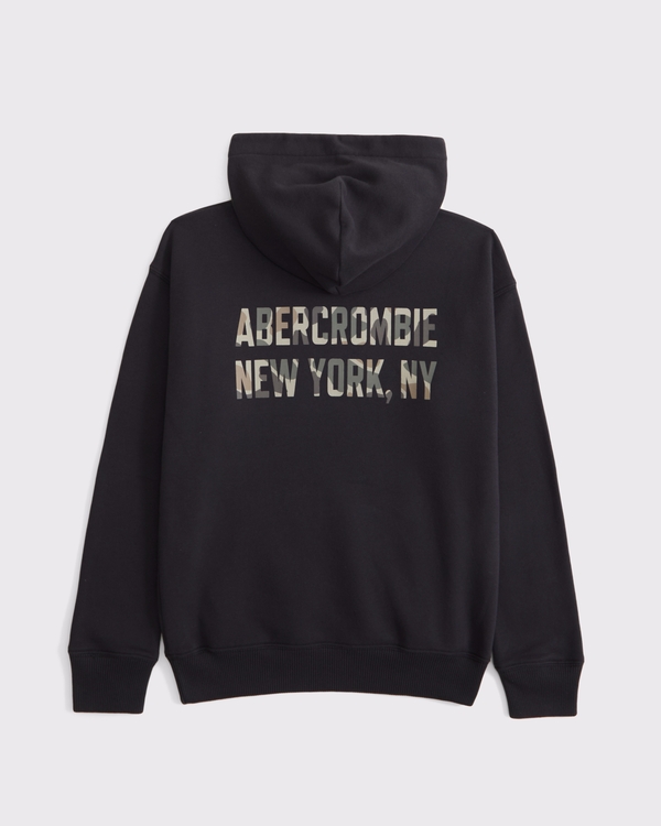 logo popover hoodie, Dark Gray view 1