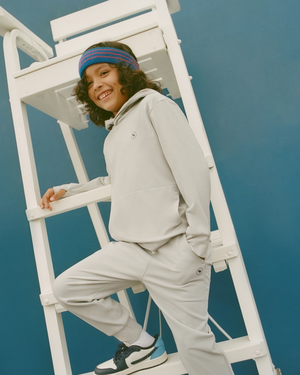 ypb icon popover hoodie, Light Gray view 1