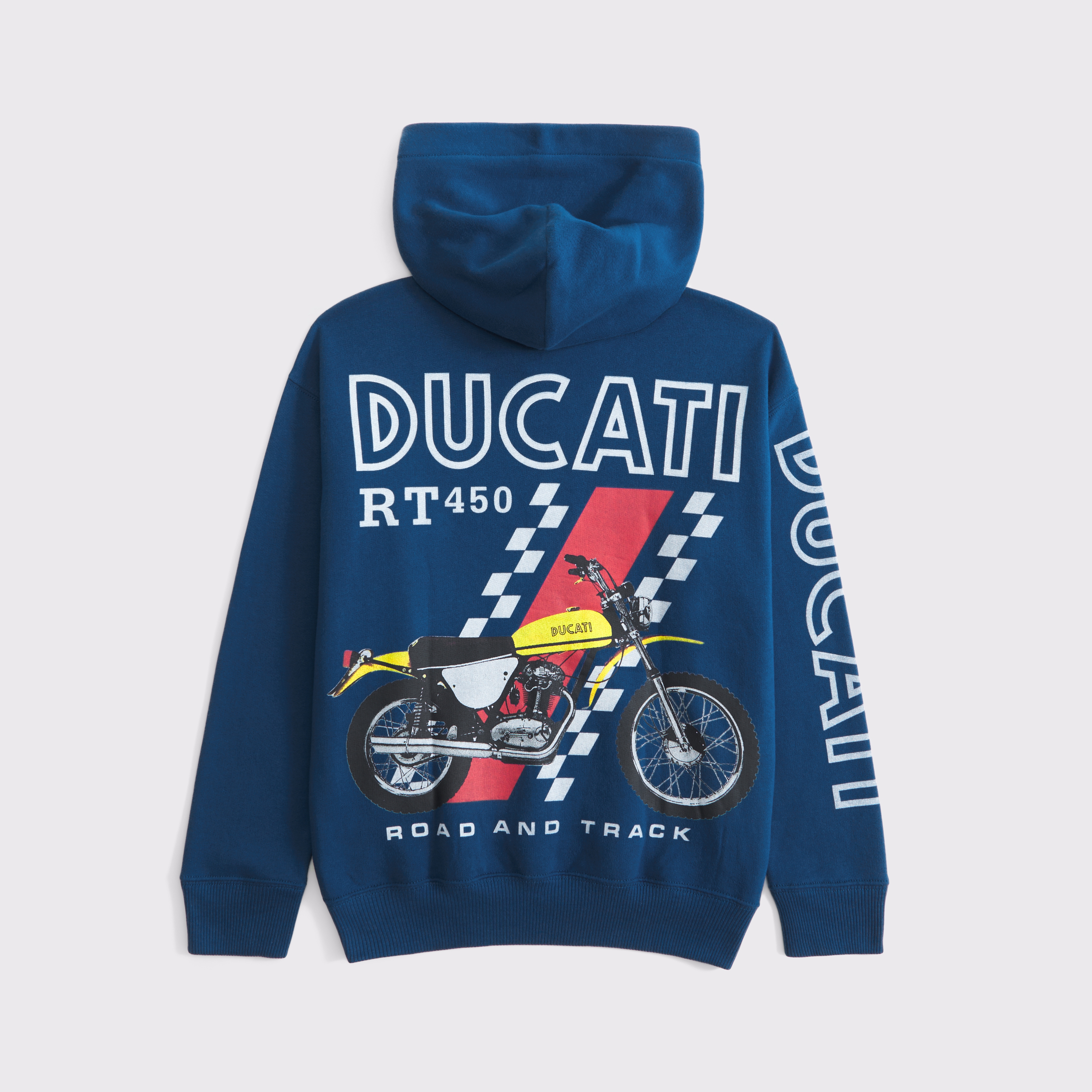 Abercrombie & Fitch Kids' Ducati Graphic Popover Hoodie In Blue