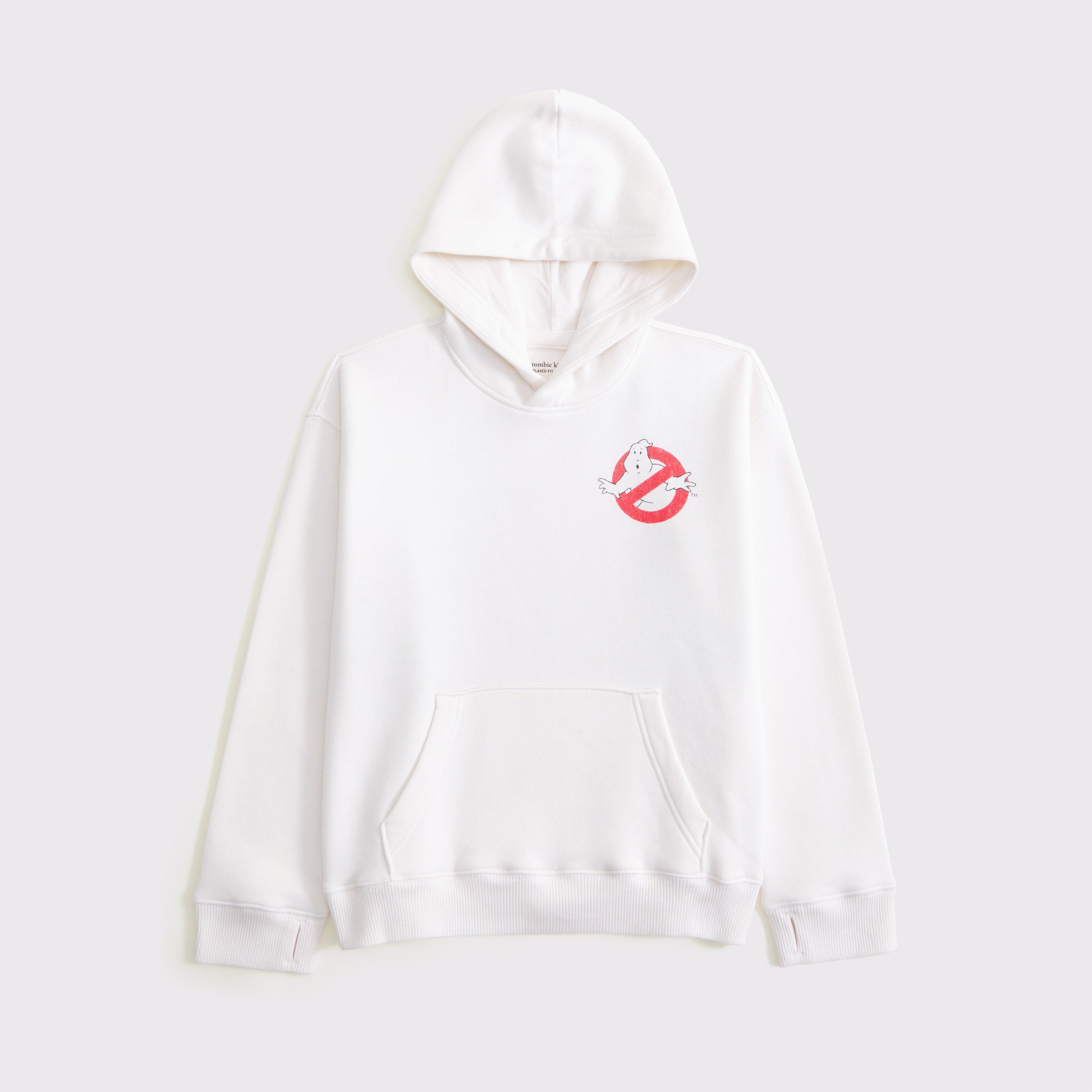 Abercrombie & Fitch Kids' Ghostbusters Graphic Popover Hoodie In White
