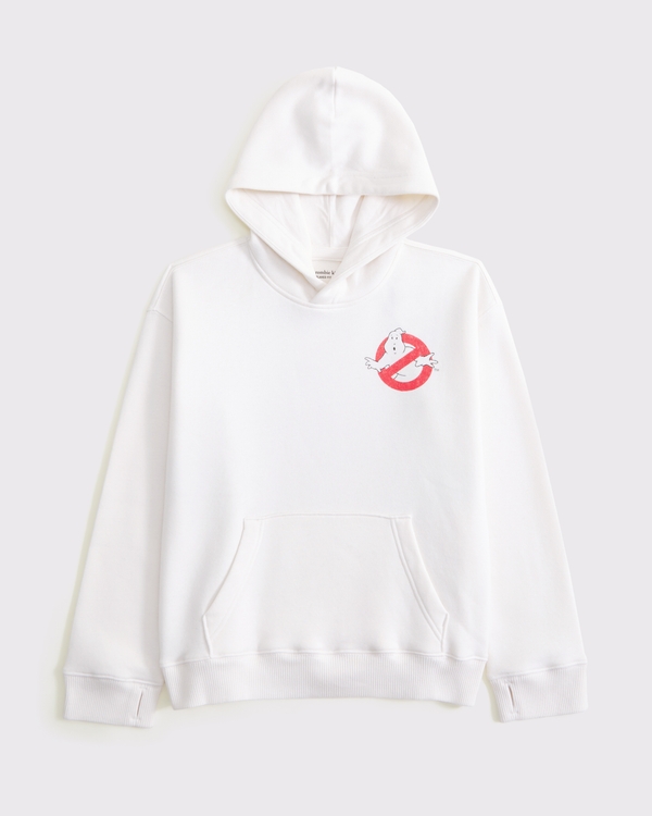 ghostbusters graphic popover hoodie, White view 1