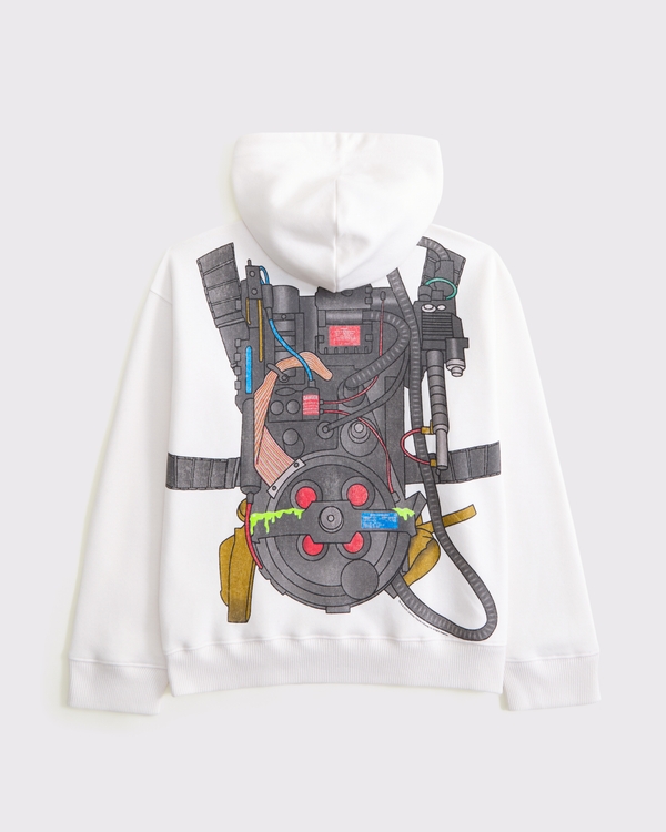 ghostbusters graphic popover hoodie, White view 2