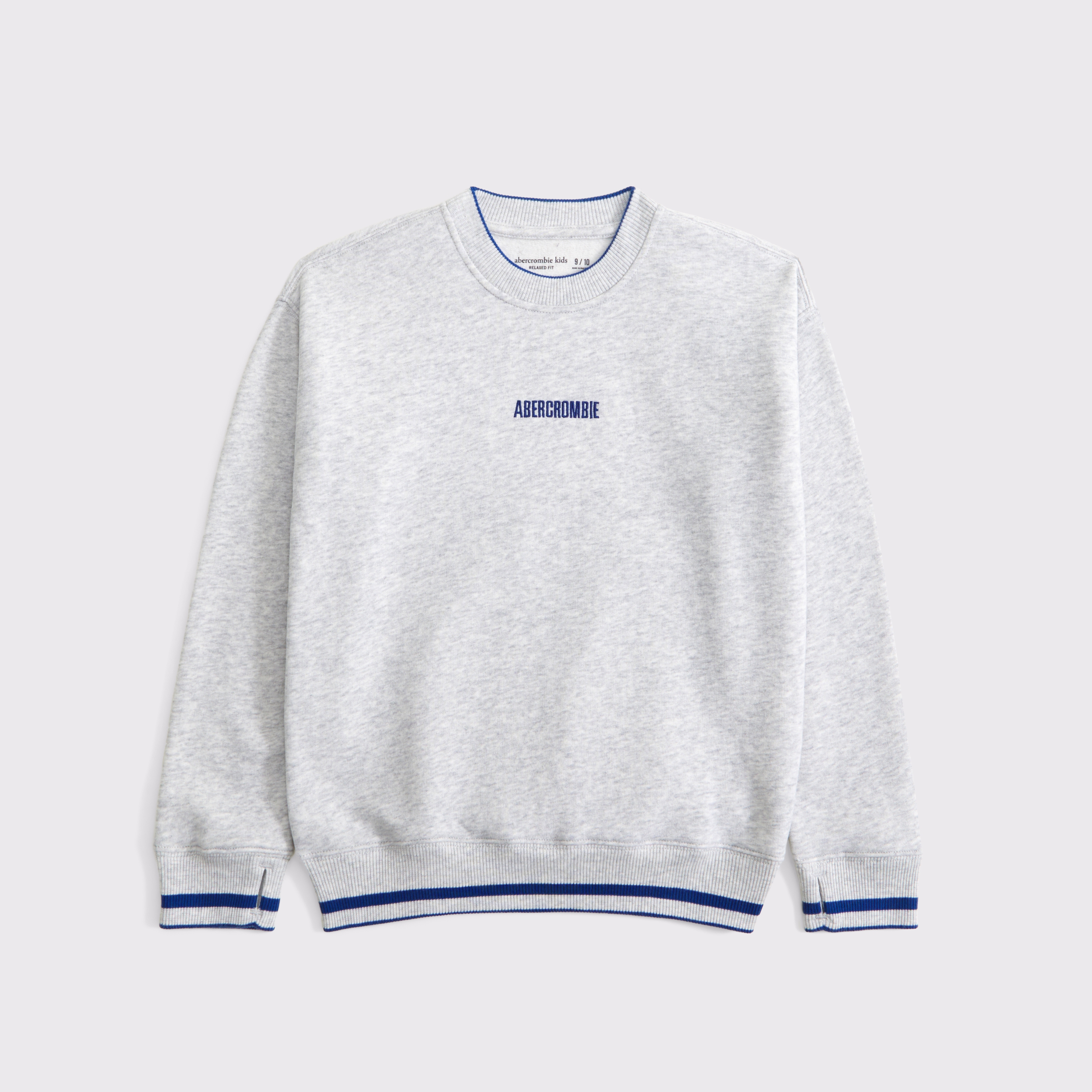 Abercrombie & Fitch Kids' Logo Crew Sweatshirt In Gray