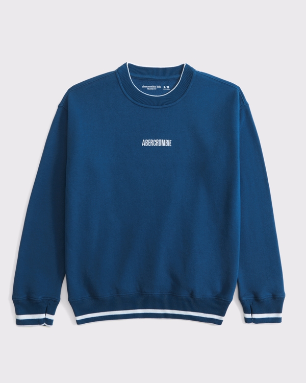 logo crew sweatshirt, Deep Ocean view 1