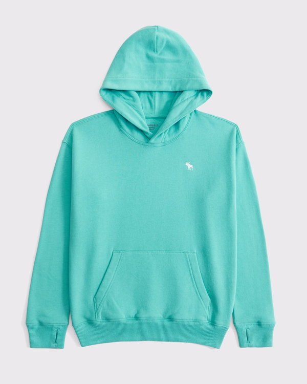 essential icon hoodie, Blue Turquoise view 1
