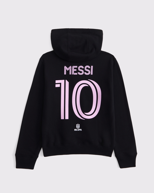 lionel messi graphic full-zip hoodie, Black view 1