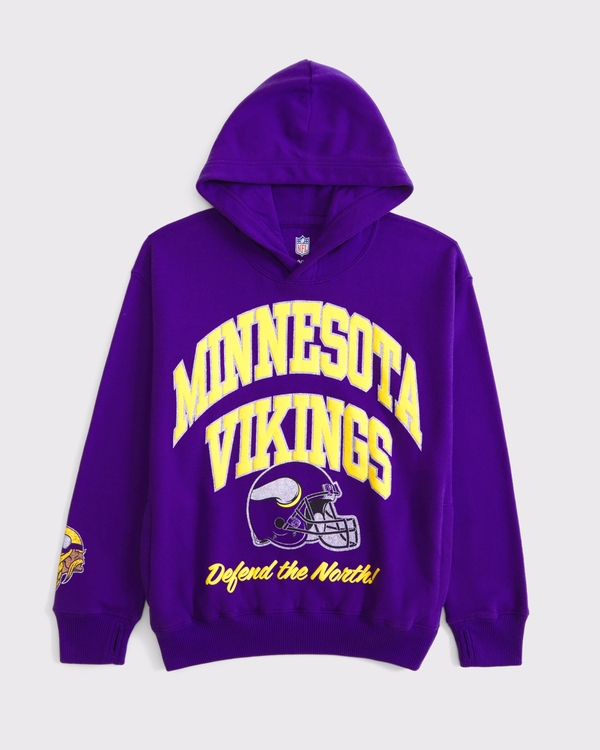 minnesota vikings graphic popover hoodie, Purple-vikings view 1