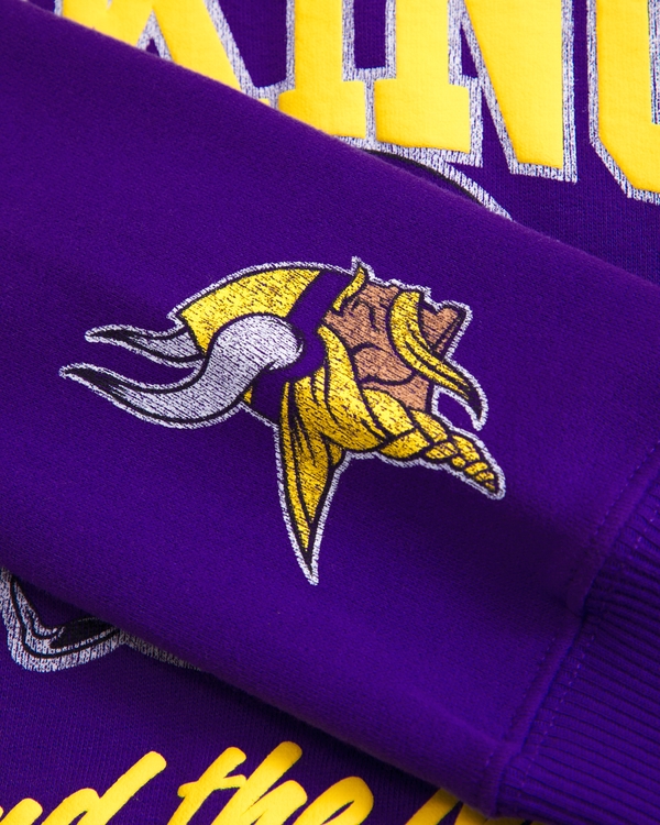 minnesota vikings graphic popover hoodie, Purple-vikings view 2