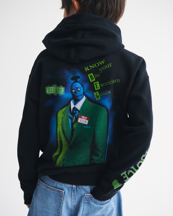 beetlejuice graphic popover hoodie