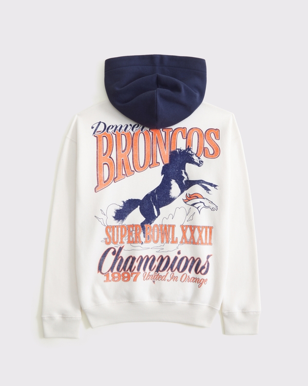 denver broncos graphic popover hoodie