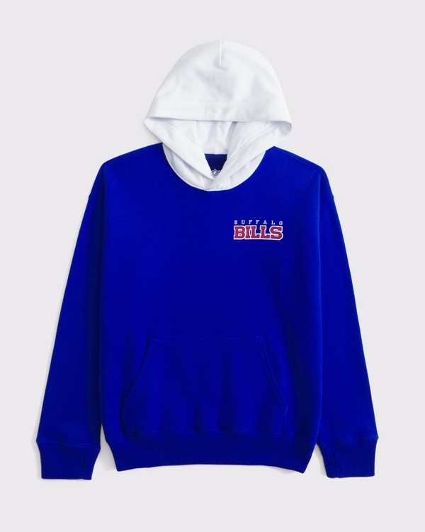 buffalo bills graphic popover hoodie, Blue-bills view 2
