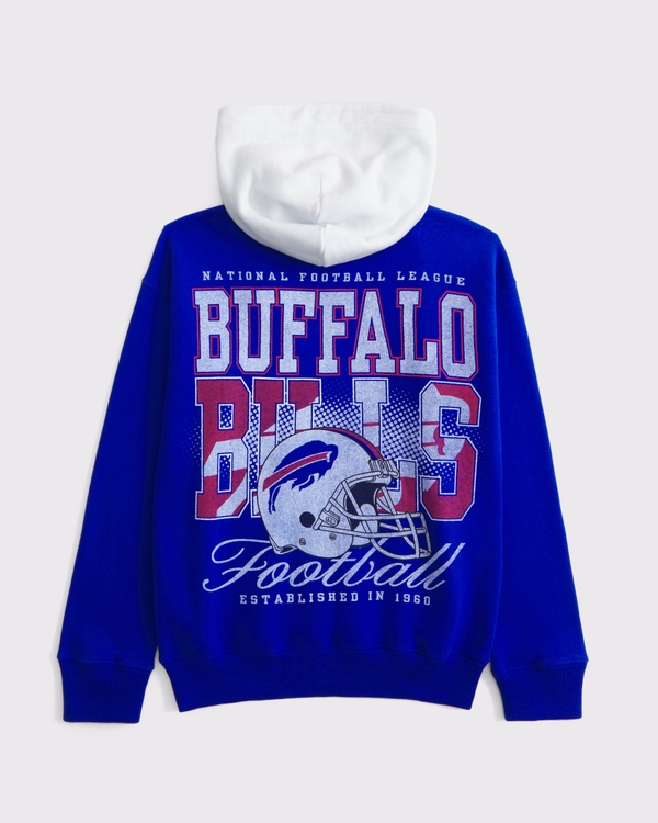 buffalo bills graphic popover hoodie, Blue-bills view 1